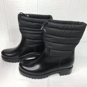 Skechers Pouring Free Wash Rainboot Black Womens Size 7, WORN ONCE